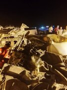 در تصادف دنا و نیسان آبی، دو جوان در آتش سوختند و جان‌باختند