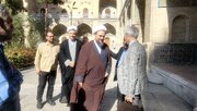 داماد رهبر شهید انقلاب و پدر شهید ۱۴ ماهه بیت رهبری در مراسم ترحیم شبیری زنجانی + تصاویر