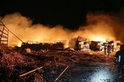 اولین تصاویر از مهار آتش‌سوزی در گمرک اسلام‌قلعه هرات + فیلم