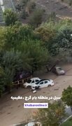 سیل بام کرج ، ماشین ها را با خود برد