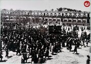 تصویری از تشییع ناصرالدین‌شاه در میدان توپخانه / عکس