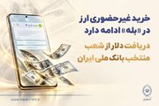 خرید غیرحضوری ارز در «بله» ادامه دارد / دریافت دلار از شعب منتخب بانک ملی ایران