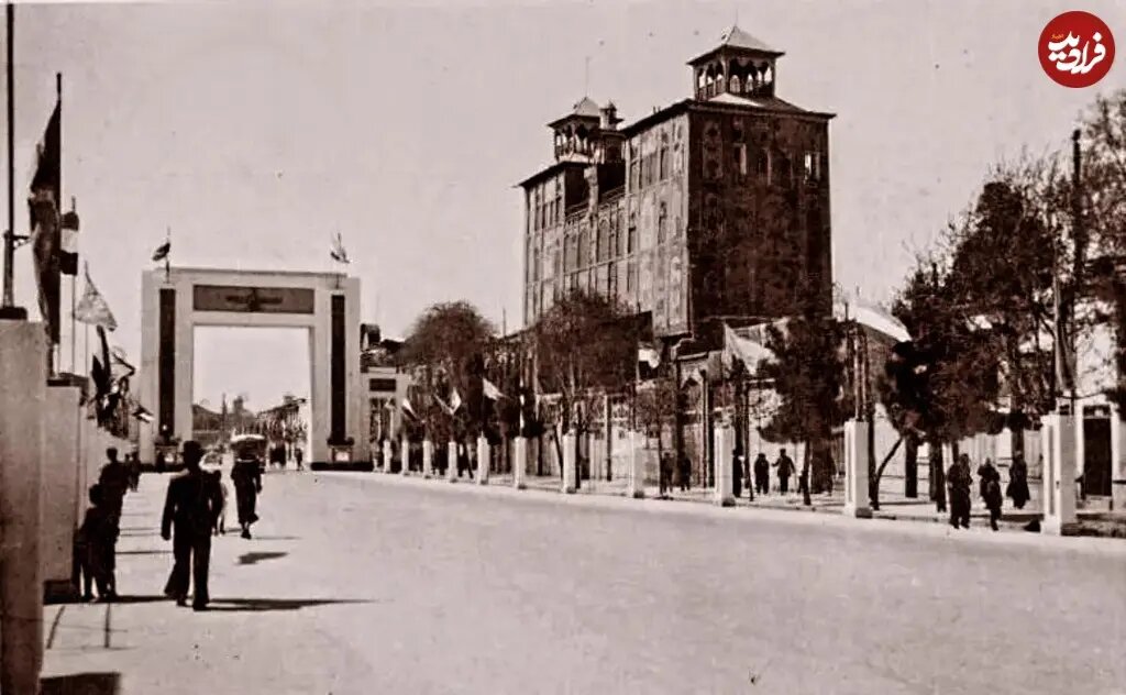 نمایی از شمس‌العماره و خیابان ناصرخسرو تهران در سال ۱۳۱۸