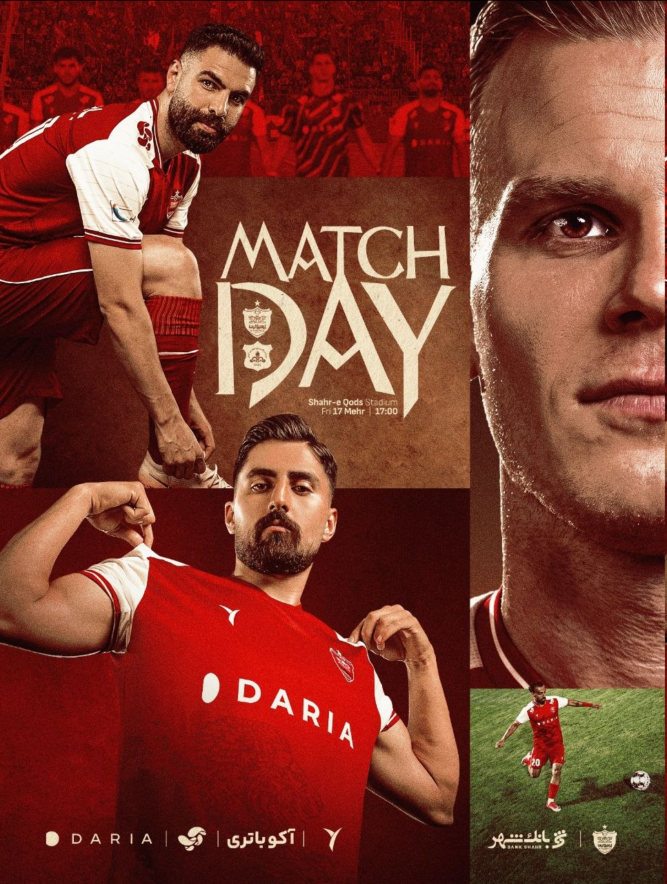 عکس| بازیکنان مغضوب پرسپولیس روی پوستر بازی با صنعت نفت!