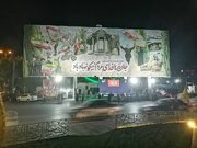 دیوارنگاره میدان امام حسین(ع) شیراز با محوریت حافظ و مردم نیک‌نهاد تغییر کرد