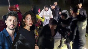 دو ستاره مشهور ترکیه با قایق از سیل نجات یافتند