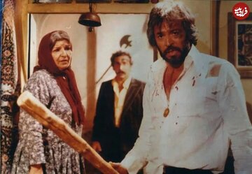 ایرج قادری، پروین سلیمانی و بهمن مفید در نمایی از فیلم برادرکشی؛ سال ۵۷ / عکس