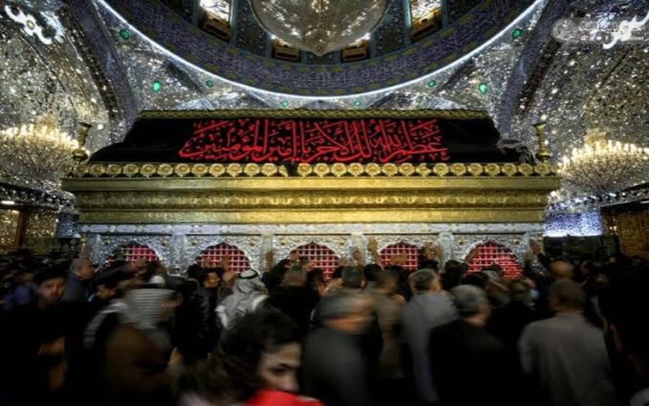 حال و هوای حرم حضرت امیرالمومنین (ع) در شب شهادت حضرت زهرای مرضیه سلام الله علیها + فیلم