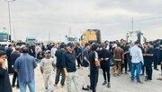 اعتراض مردم عراق به بسته شدن مرز چذابه