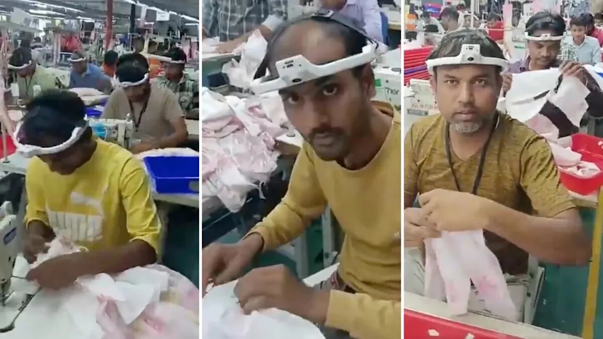 کارگران هندی با دوربین‌های پیشانی به ربات‌ها آموزش می‌دهند / حرکات خود را ضبط می‌کنند تا ربات‌ها جایشان را بگیرند