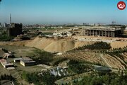 ساختمان شیشه‌ای صدا و سیما وقتی در حال ساخت بود؛ سال ۵۶ / عکس