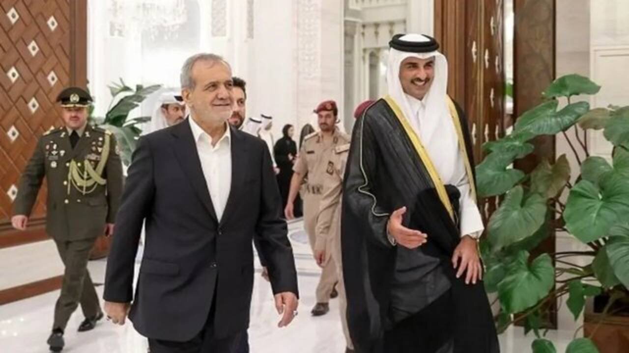 دیدار امیر قطر با پزشکیان + فیلم