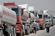 ببینید |‌ زمین‌گیر شدن بیش از ۱۵۰ تانکر سوخت در مرز باشماق
