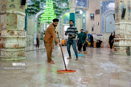 غبارروبی مسجد مقدس جمکران