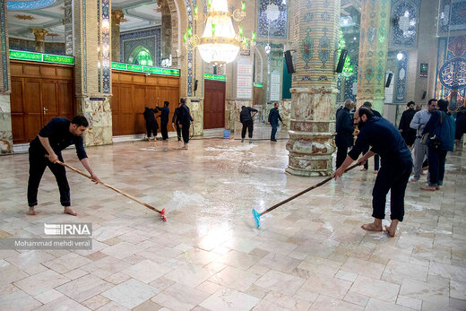 غبارروبی مسجد مقدس جمکران