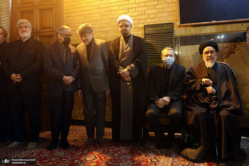 تصاویر | حضور خاتمی، ناطق نوری، ظریف و جهانگیری در مراسم بزرگداشت همسر شهید مطهری در تهران