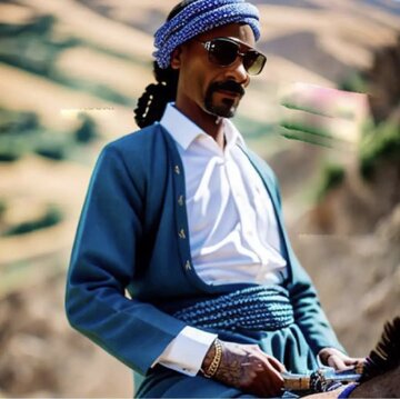 هوش مصنوعی لباس کردی کردن تن اسنوپ داگ و بروسلی