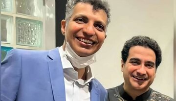 عکس | استایل جالب همایون شجریان و عادل فردوسی‌پور پشت ترک موتور