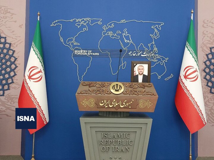سالن سخنگویی وزارت امور خارجه در سوگ امیر عبداللهیان